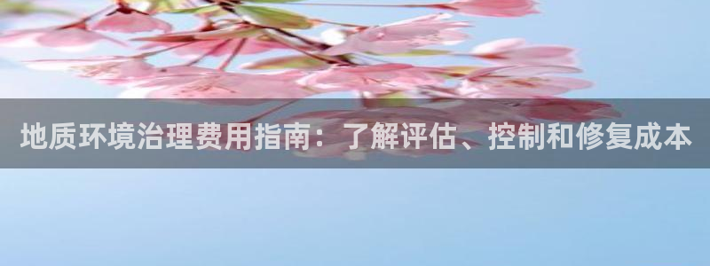 凯发k8娱乐官网手机端|地质环境治理费用指南：了解评估、控制和修复成本