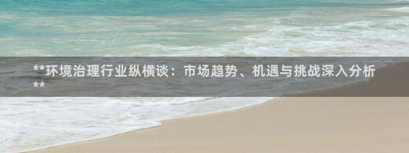 凯发k8一触即发|**环境治理行业纵横谈